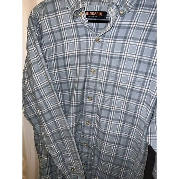 RIDGECUT TOUGHWEAR MEN'S FLANNEL SHIRT MED Workshirt Strong Material - Picture 6 of 6